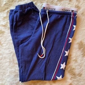 Navy with red and white stars Tommy Hilfiger sweatpants
